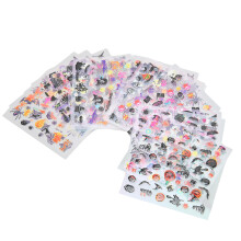 Feuille de 24 autocollants de nail art Halloween, 6,2  5 cm
