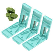 Tagliapillole per bambini e anziani, set da 3 pezzi, design in plastica leggera, colore blu