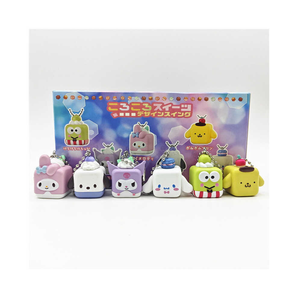 Kitty Hello Kuromi Pvc Models Pendant With Cube Dessert Design Gift Fans For-image-OPC-PJQR7QS-NEW