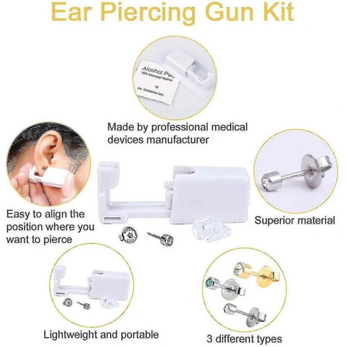 6-pack Ear Piercing Gun Kit Disposable Safety Sterile Stud Piercing Gun Kit with 6 Built-in Stud Piercing Tools_b 2