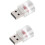 2pcs Mini In-line Small Nightlight Led Car Usb Atmosphere Light red 1