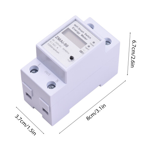 TY 5(60)A APP WiFi Monophasé 8x7,7x3,7 cm Blanc 1
