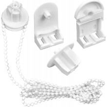 Roller Blind Spares Replacement Repair Kit, 25mm Roller Blind Fittings with 3m Beaded Chain Spare