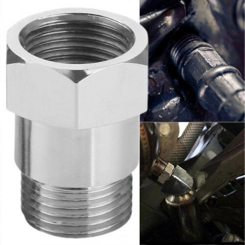 2pcs O2 Sensor Spacer Threaded Universal M18 X 1.5 Car Engine Light Oxygen Sensor Extender Adapter 1