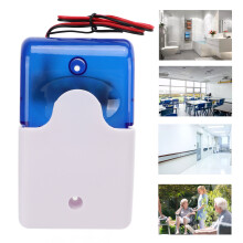 103 Wired Alarm Strobe Flashing Light Buzzer Siren 12V Blue