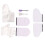 White Wax Bath Mitts Set Large Brush Purple 2