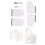 White Wax Bath Mitts Set Large Brush Purple 3