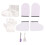 White Wax Bath Mitts Set Large Brush Purple 8