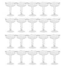 Srbtv-new Plastic Champagne Flutes Disposable - 20pcs Clear Plastic Champagne Glasses for Parties Clear P