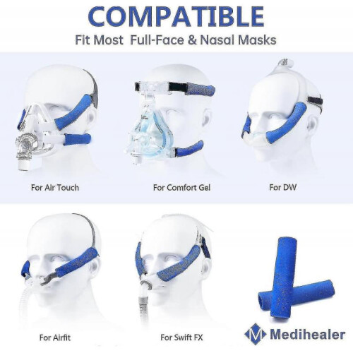 8 Pack Cpap Headgear Strap Covers, Universal And Reusable Cpap Strap Covers, Soft-fleece Strap Pads, 1