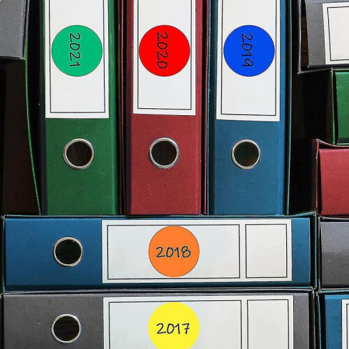 2 Inch Round Color Coding Sticker 10 Assorted Colors Circle Dot Labels Self-adhesive Colored Solid C 1