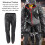 Pantalon de pluie imperméable gris foncé, élastique, taille unique 5