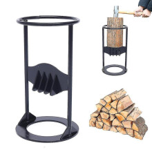 Firewood Splitter with Cover Manual Kindling Log Splitting Tool Cast Iron Log Splitting Wedge Hand Sturdy Firewood Cutter