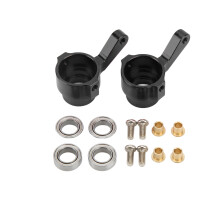 2 Stück RC Aluminium-Lenkungskugeln Universelle Lenkerknuckles für WPL B14 1/16 RC Auto Upgrade-Teile Schwarz