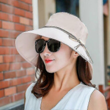 Uv Protection Foldable Upf 50+ Ladies Sun Hat Womens Bucket Breathable Sun Hat Adjustable Chin Strap