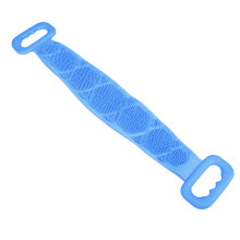 Silikon Badeskörperbürste, strapazierfähig, hohe Zugfestigkeit, zum Aufhängen, Rückenreinigungsbad-Gurt, Blau