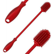 Silicone Bottle Brush - Bottle Washing Brush - Silicone Brush - Bottle Brush - (Red)