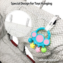 Multifunktionaler 2-in-1 Baby Einkaufswagenüberzug Kinder Hochstuhlüberzug mit verstärktem weichem Polster transparentem Handyhalter für Ju