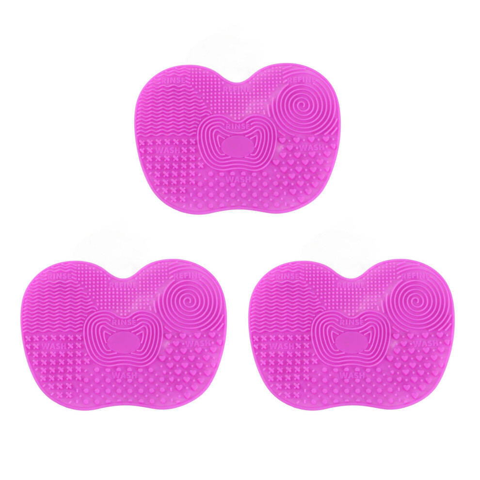 3pcs Makeup Brush Cleaning Mat Silicone Foldable