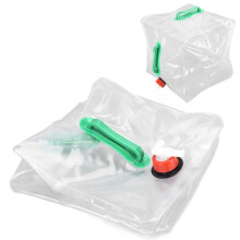 Seau pliable transparent de 20 L 25x25x1 cm
