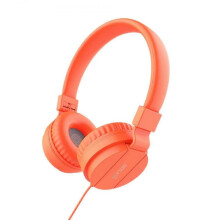 Headphones Wired Headphones 3.5mm Mobile Computer Headphones, Hi-Fi Stereo Wired Headphones, Wired/TF, Suitable for Travel/Adult/Teen Orange