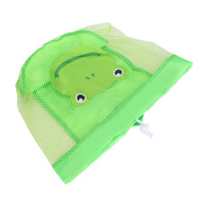 Sac de rangement pour jouets pour enfants, grand format, sac de plage en filet avec bandoulière, vert