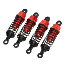 4 pièces d'amortisseurs RC 64 mm 58 g rouge pour WPL MN