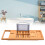 69.5x22.5cm Bathtub Tray Bamboo Simple Retractable 12