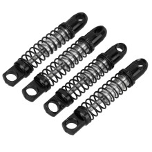 4 Stück Metall-Federung vorne und hinten Stoßdämpfer für WPL D12 1/10 RC-Car Upgrades Teile Schwarz