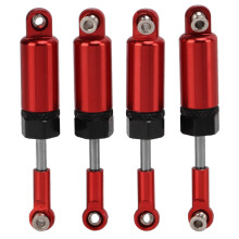 4 Stück/Set Metallisch Einstellbarer Stoßdämpfer für MN 1/16 Ferngesteuertes Auto Modell Upgrade-Teile Rot
