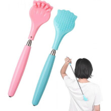 2Pcs Gratte-dos, Gratte-dos Portables et RÃglables, Masseurs AntidÃrapants, avec PoignÃe TÃlescopique pour Massage du Dos, TÃªte, Jambes