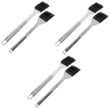 3 Sets Oven Cleaning Brush Kit Stainless Steel Grill Accessories 2-Piece Magic Wand Barbecue Tongs and Grill Brush