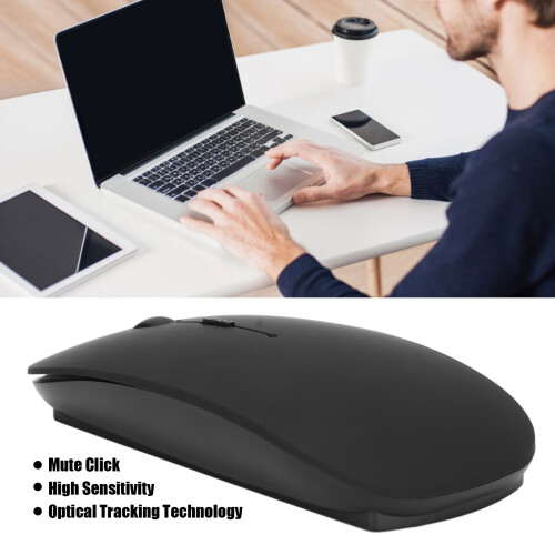 Mouse wireless 2,4 GHz, 450 mAh, nero, 1000/1600 DPI 2