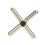Fourche croisée en cuivre imitation pour triangles de billard 3