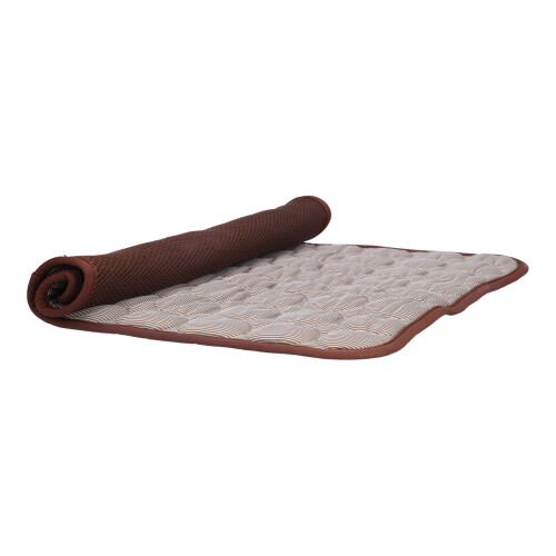 Breathable Foldable Pet Cooling Mat Small/Medium/Large Brown 50x40cm