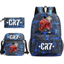(Style A)Zaino Cristiano Ronaldo modello Cr7 borsa a tracolla astuccio portamatite tessuto Oxford