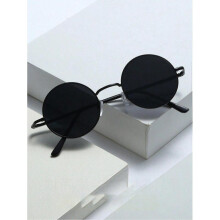 1pc Retro Small Round Fashionable Cateye Fashion Glasses, Round Frame Stylish Glasses Halloween Beach Accessories for Women Glasses Shades Trendy Basi