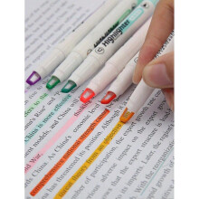 1 Box Of 6 Dual-Ended Fluorescent Highlighters with Visible Window for Student Notes, Doodles