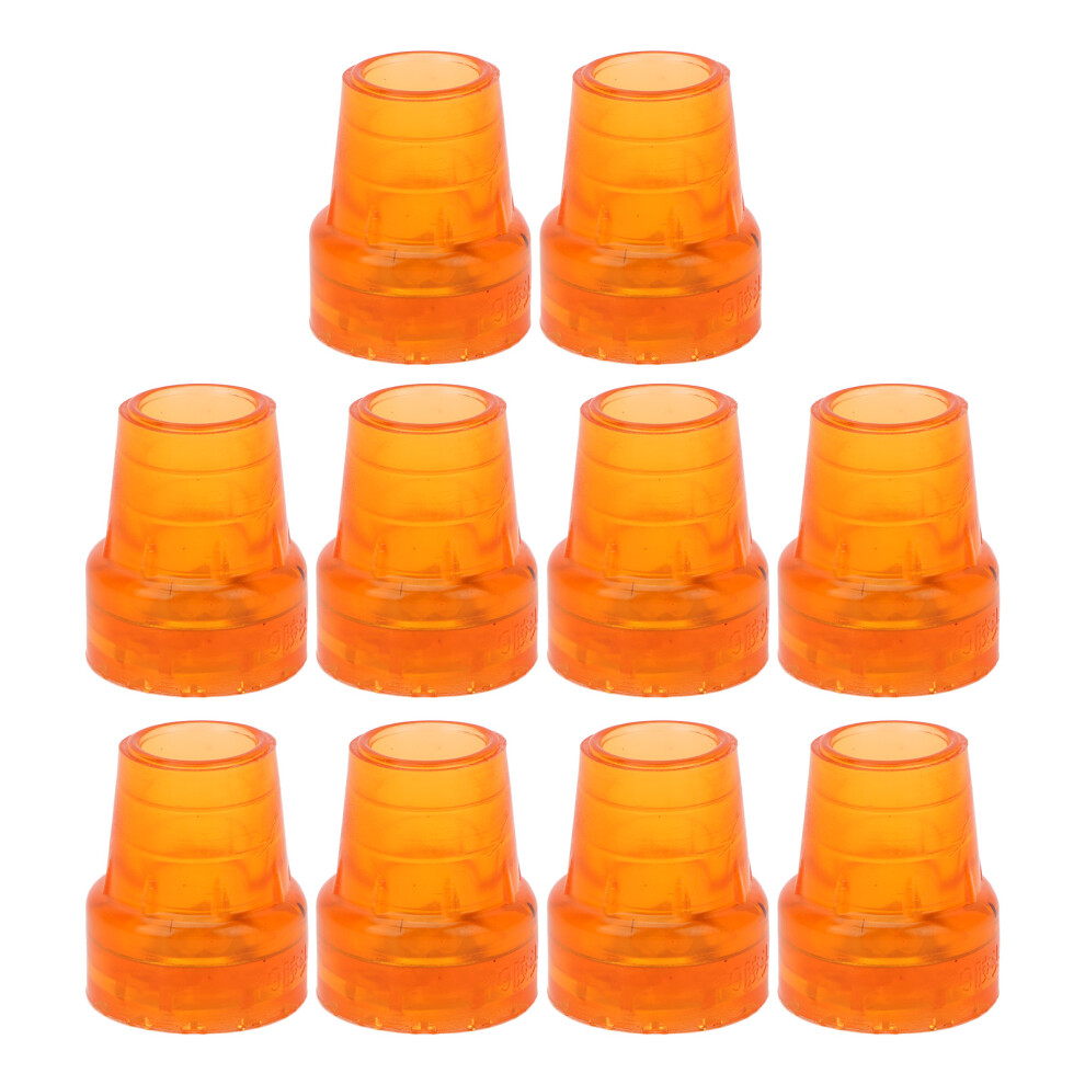 Orange 10Pcs Crutch Tip Rubber 19Mm Inner Diameter Slip