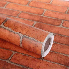 Decorative Wallpaper Self Adhesive Red Brick Wallpaper Printed Stick Paper Easy Install Peel
