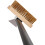 Adjustable Pizza Oven Brush with Scraper, Brass Bristles, 40 cm Long Handle, Stone Cleaner Kitchen Tool 2