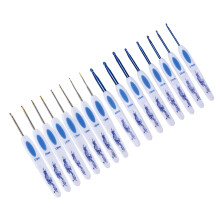 Ensemble de crochets, 1 ensemble, bleu, tailles 6,0–2,75 mm