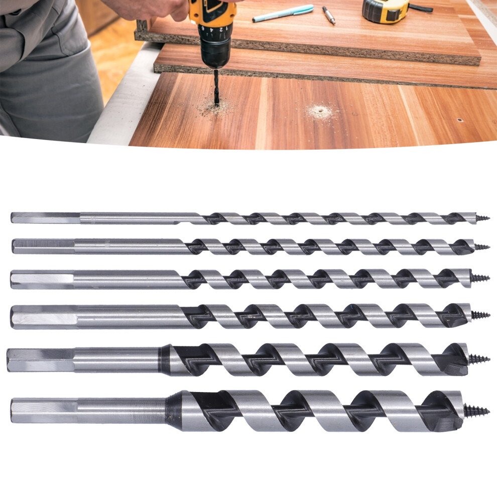 Premium 6 Pcs Woodworking Auger Bit Set Wear-Resistant For Efficient Drilling 4931343151523