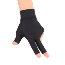 Snooker 3 Finger Professional Billiard Glove Breathable Quick Drying Design for Women, Size Medium, Black