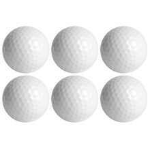 6x Rubber Luminous Golf Balls for Night Training, Bright Red Color, High Elasticity, Ideal for Improved Visibility