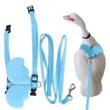 Enten-Zugseil Verstellbarer Brustgurt Außen-Walking-Halfter Leine für Haustierente, Huhn, Gans, Blau, S