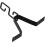 Refined Iron Construction Rain Chain Gutter Adapter Black With V-shaped Hook Hanger For Standard Gutters 3