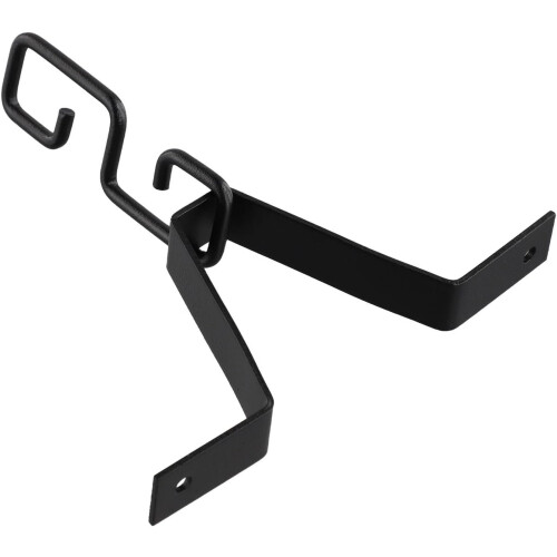 Refined Iron Construction Rain Chain Gutter Adapter Black With V-shaped Hook Hanger For Standard Gutters 2