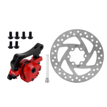 Kit disque de frein et étrier pour scooter électrique Premium 140 mm, 6 trous, alliage d'aluminium