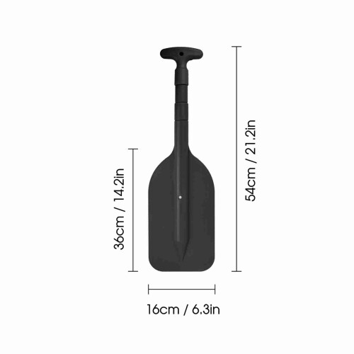 Telescopic Mini Paddle Adjustable Boat Paddle 54-106cm Black Red Yellow 1